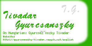 tivadar gyurcsanszky business card